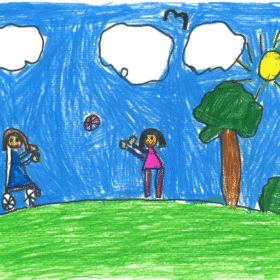 Invalidna deklica pri igri, Nia Lešnik Verstovšek, 1.r, POŠ Liboje