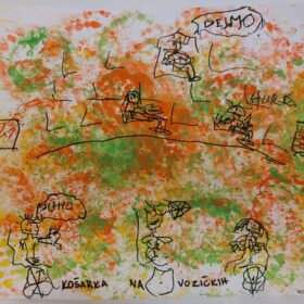 Košara na vozičkih, Nika Eršte, 3.b, OŠ Toneta Pavčka