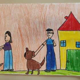 N_Varno na sprehodu, Nejla Ravmanovska, 3. razred, OŠ Ivana Roba POŠ Vrtojba Nagrajena slika