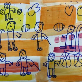 Vsi enaki, vsi igrivi, Amna Durmić, 1.c, OŠ Hinka Smrekarja, Nagrajena slika